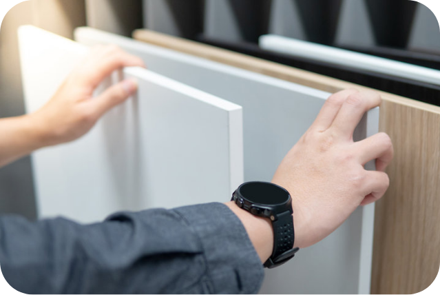 品質の確認をしている画像