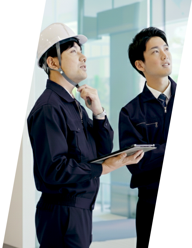 作業員が作業している様子